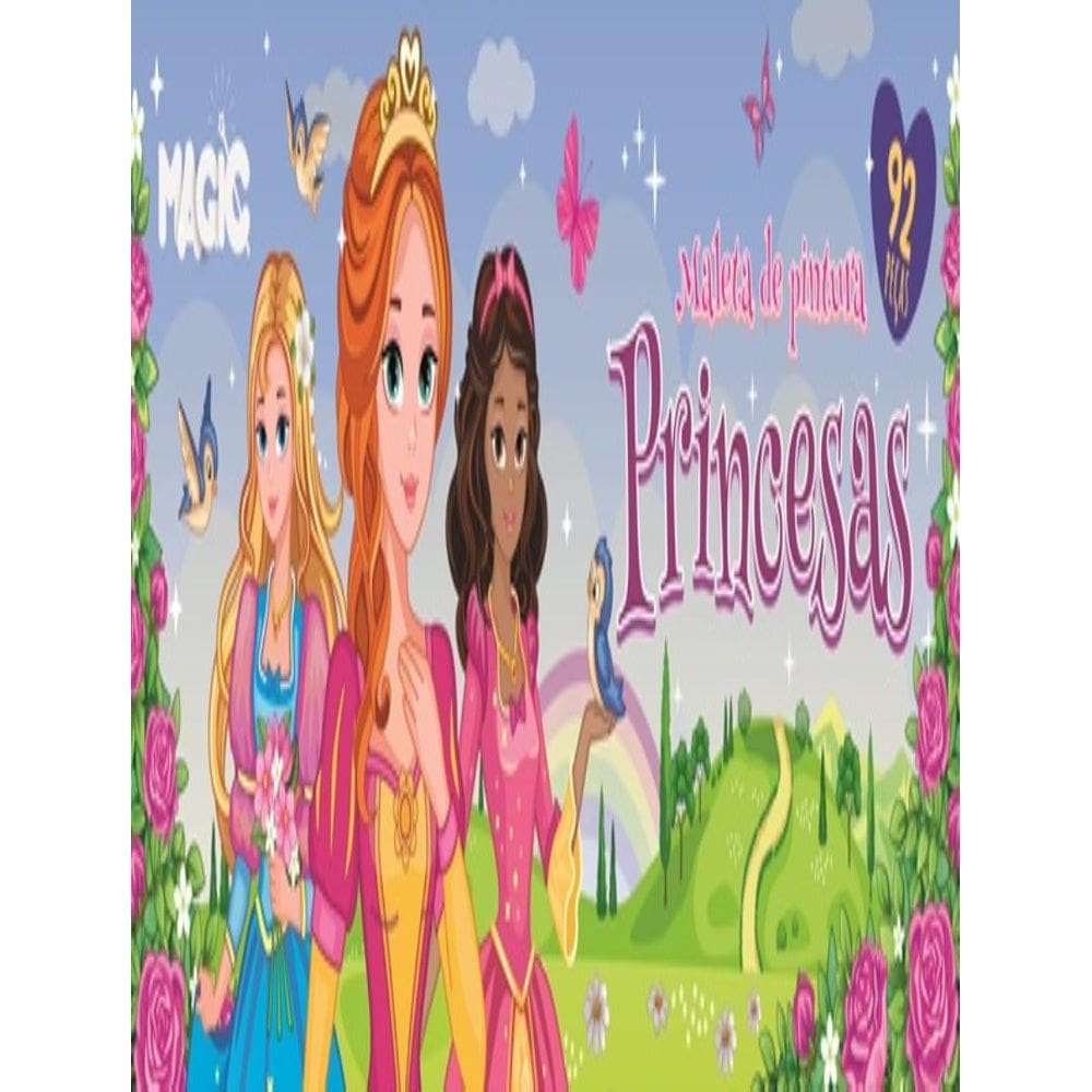 Maleta De Pintura 92 Pcs - Princesas