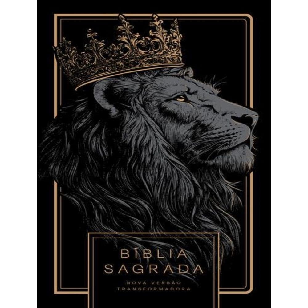 Biblia Nvt Leao All Black - Letra Normal