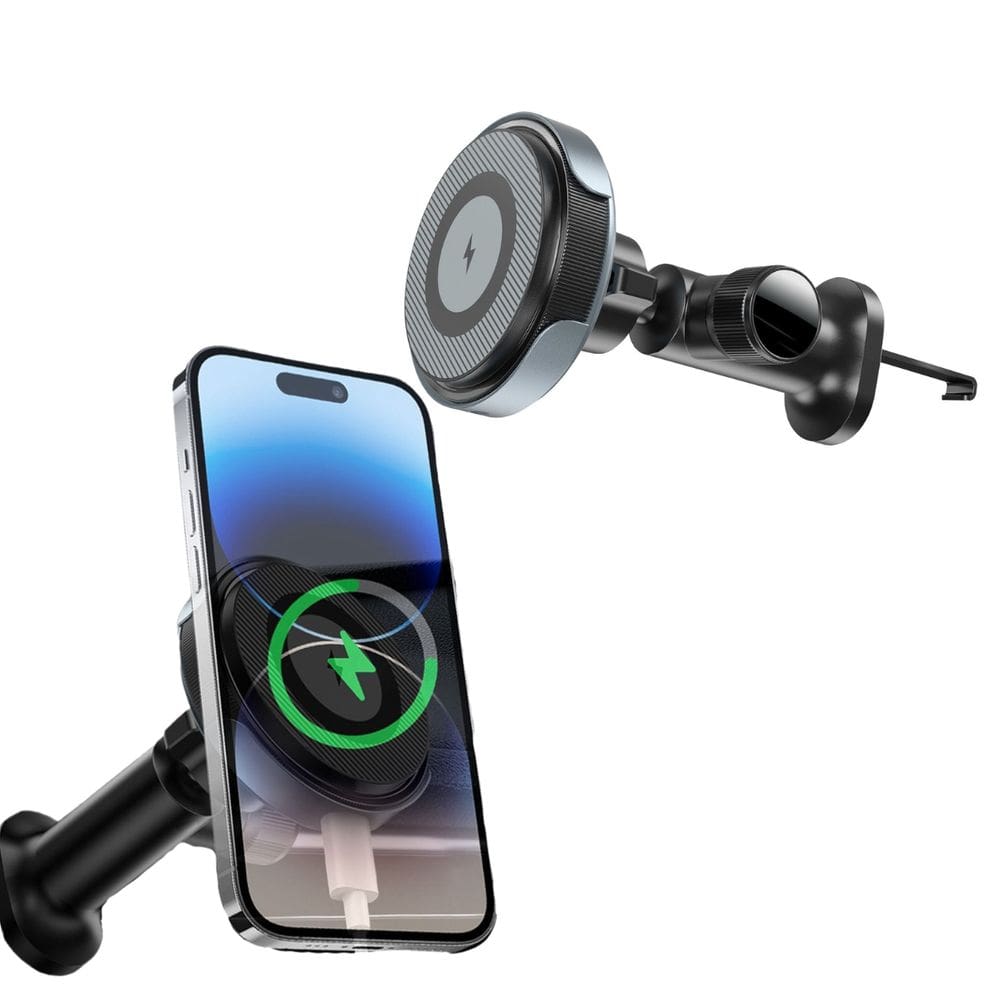 Suporte Veicular e Carregamento Magnético Para Celular Type-c Rotativo