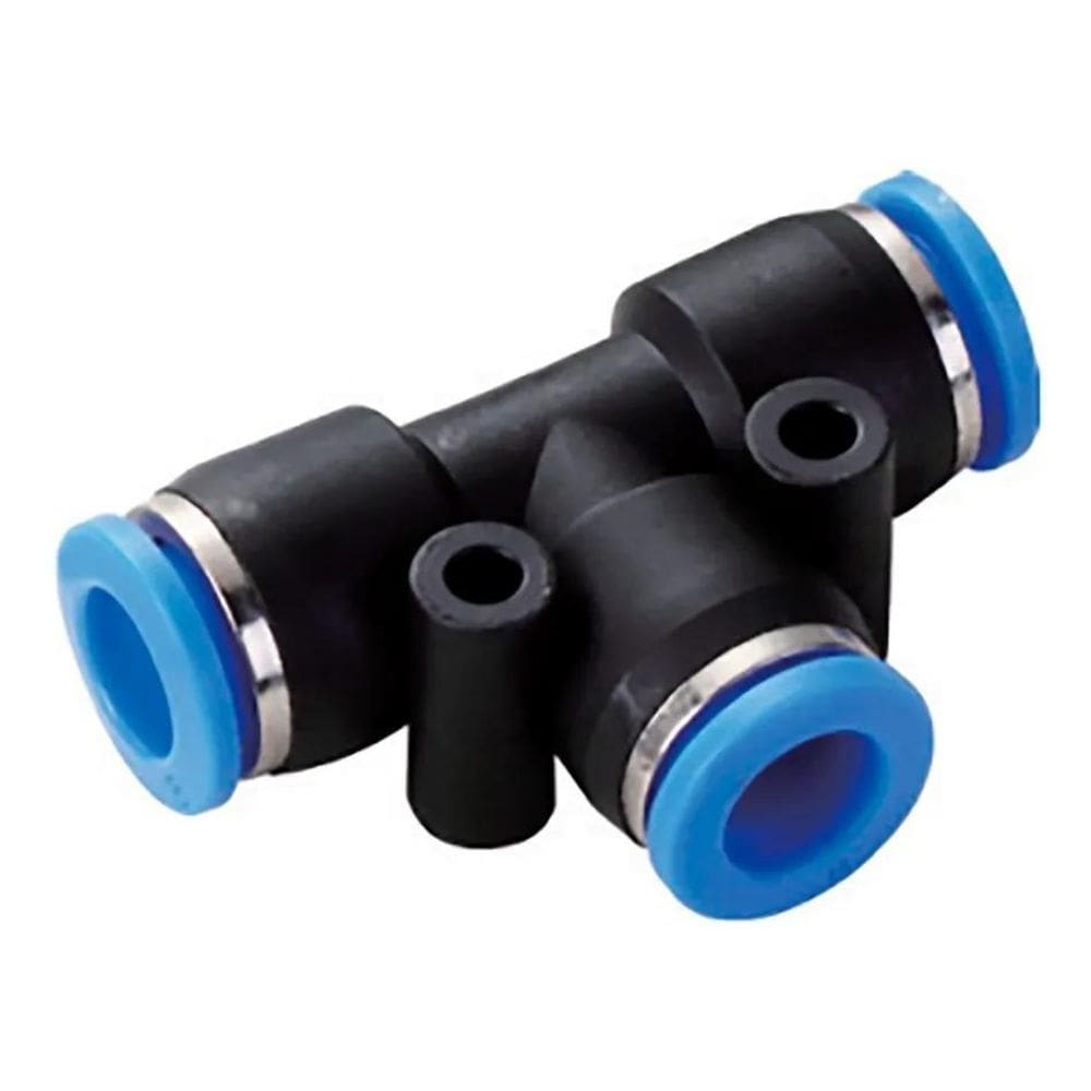 2X 10 Un Conexão União Tee Plástica 6Mm Pneumática Instantân
