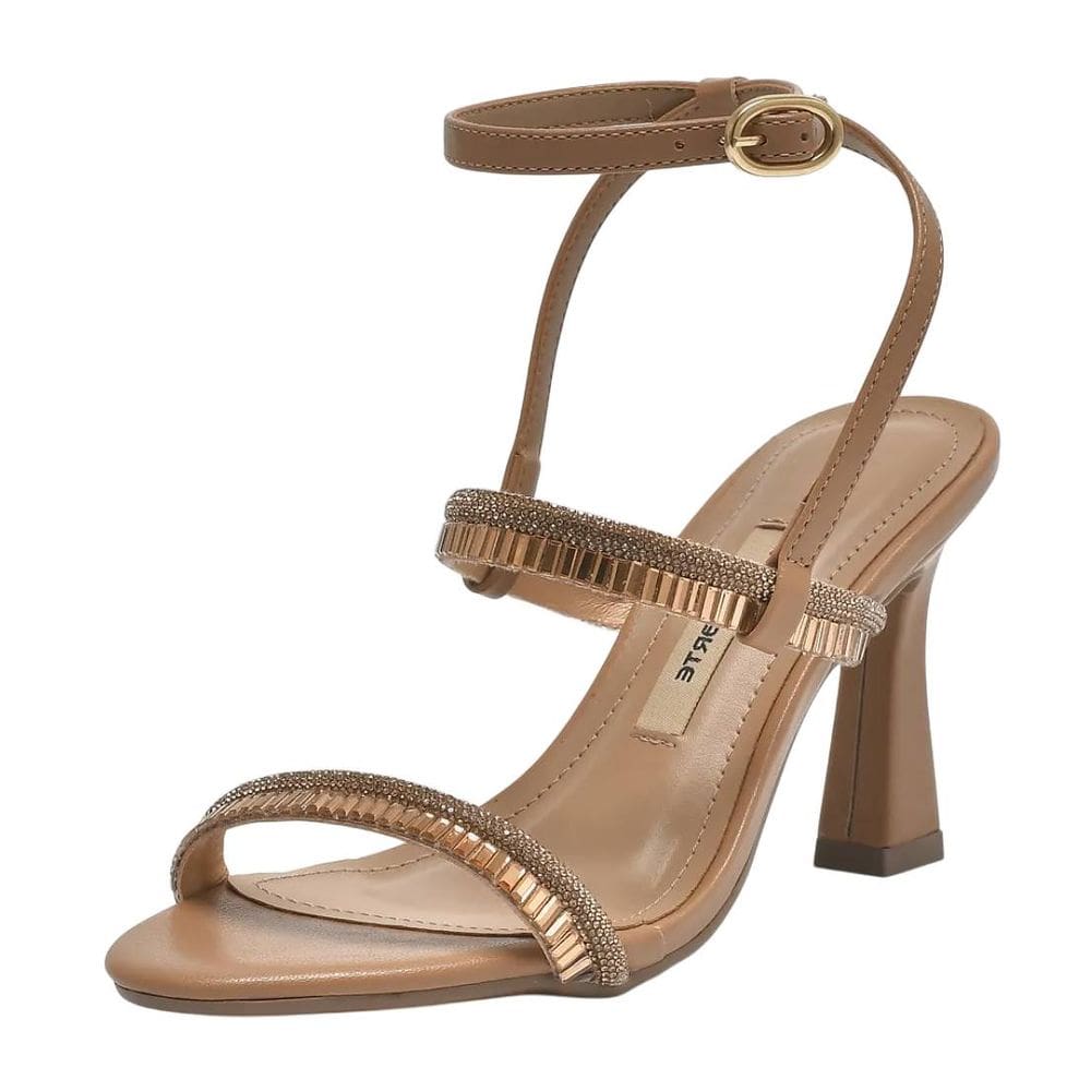 Sandália Feminina Salto Médio Fino Elegante Macio Via Marte