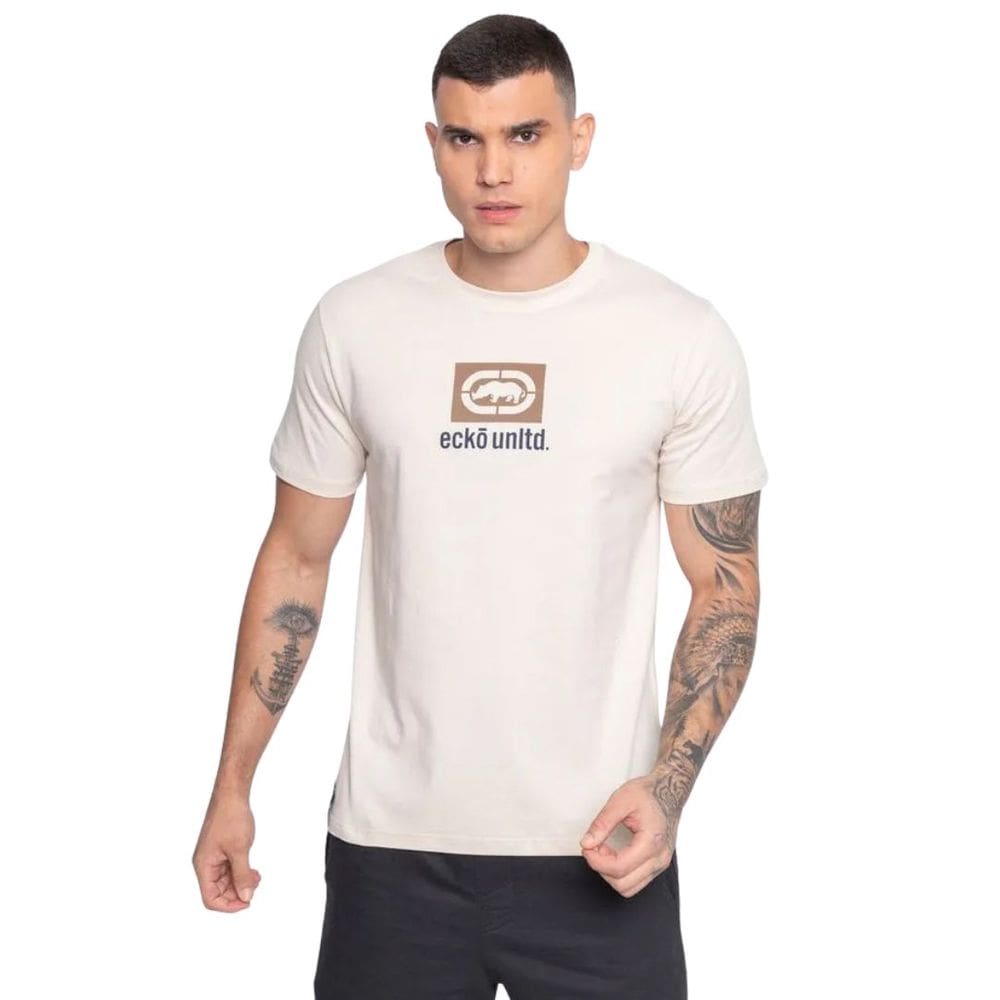 Camiseta Ecko Unltdo autêntico Malha Algodão Logo Tradicional