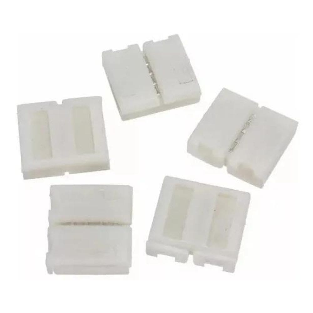 2X Kit 10 Conector Rápido Fita Led Rgb 10Mm Sem So