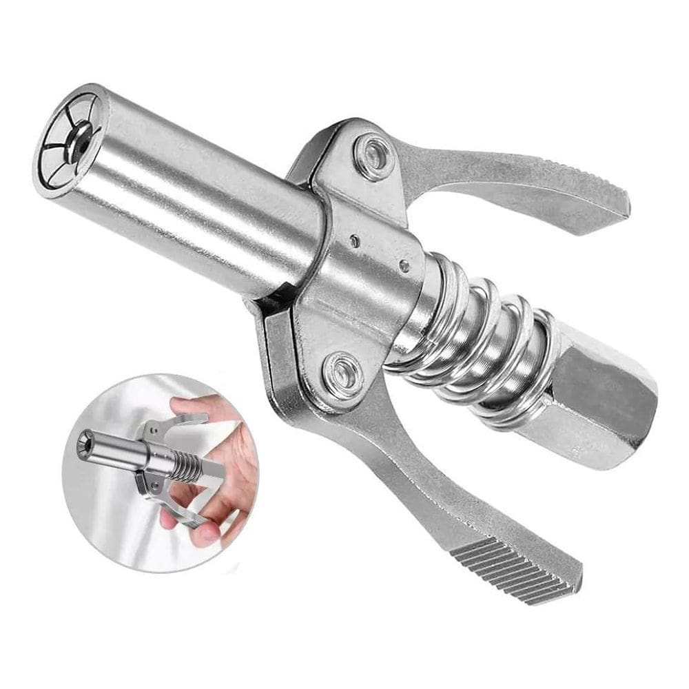 2X Kit 2 Bico Graxeiro Aplicador De Graxa Pistola Lubrificac