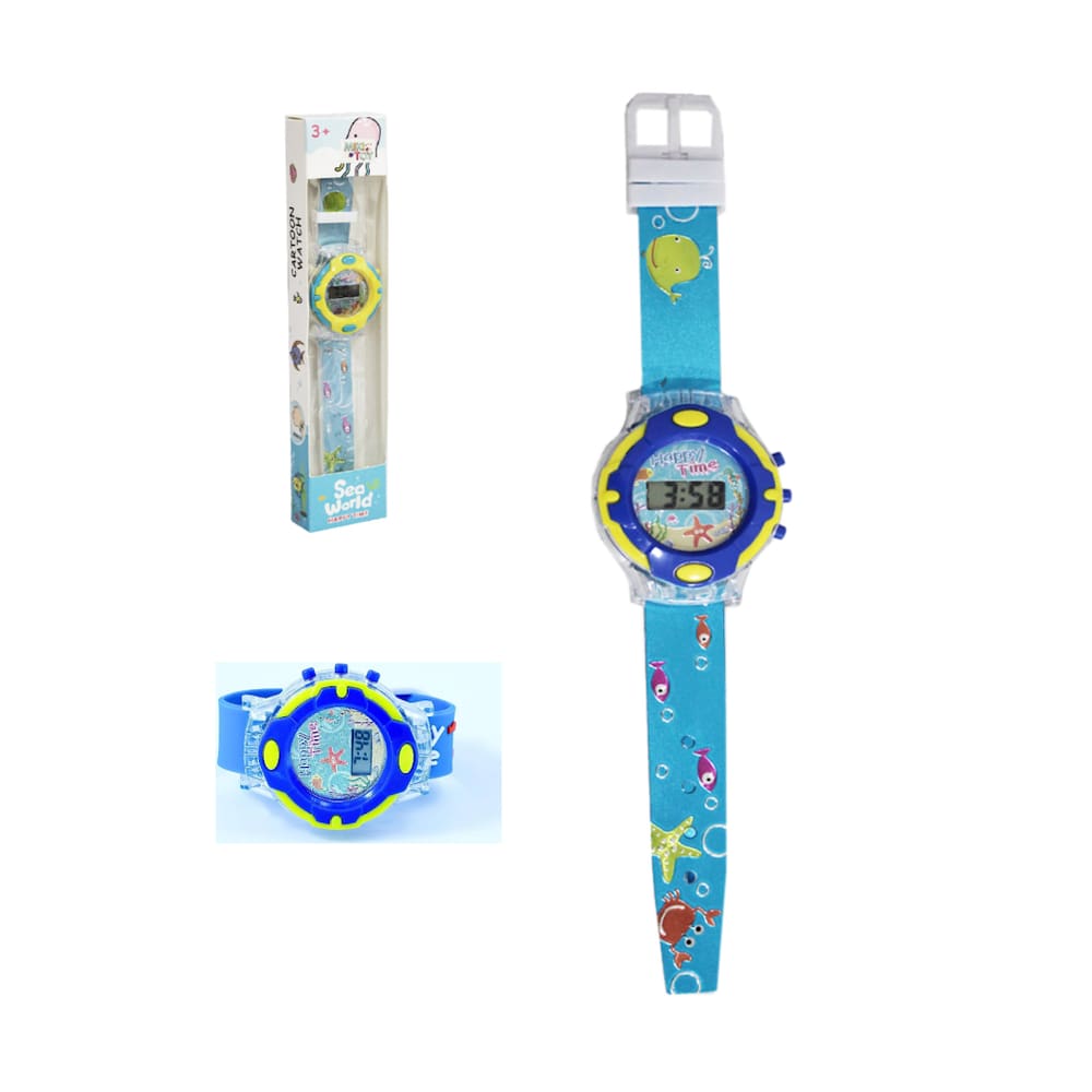 Relógio De Verdade Infantil Pulseira Menino Color C/ Bateria