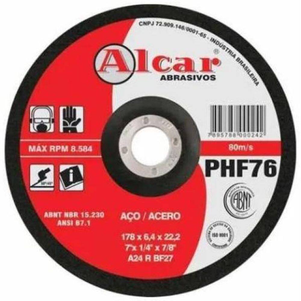 Disco De Desbaste 178X6,4X22,2Mm Phf76 - Alcar