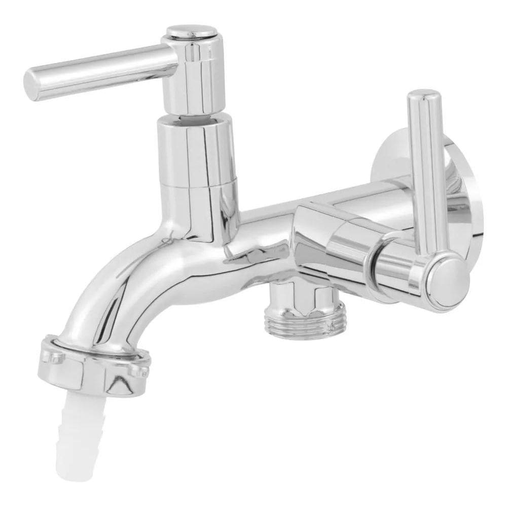 Torneira Maquina Lavar Duas Saidas Lavadeira Pia Tanque Abs