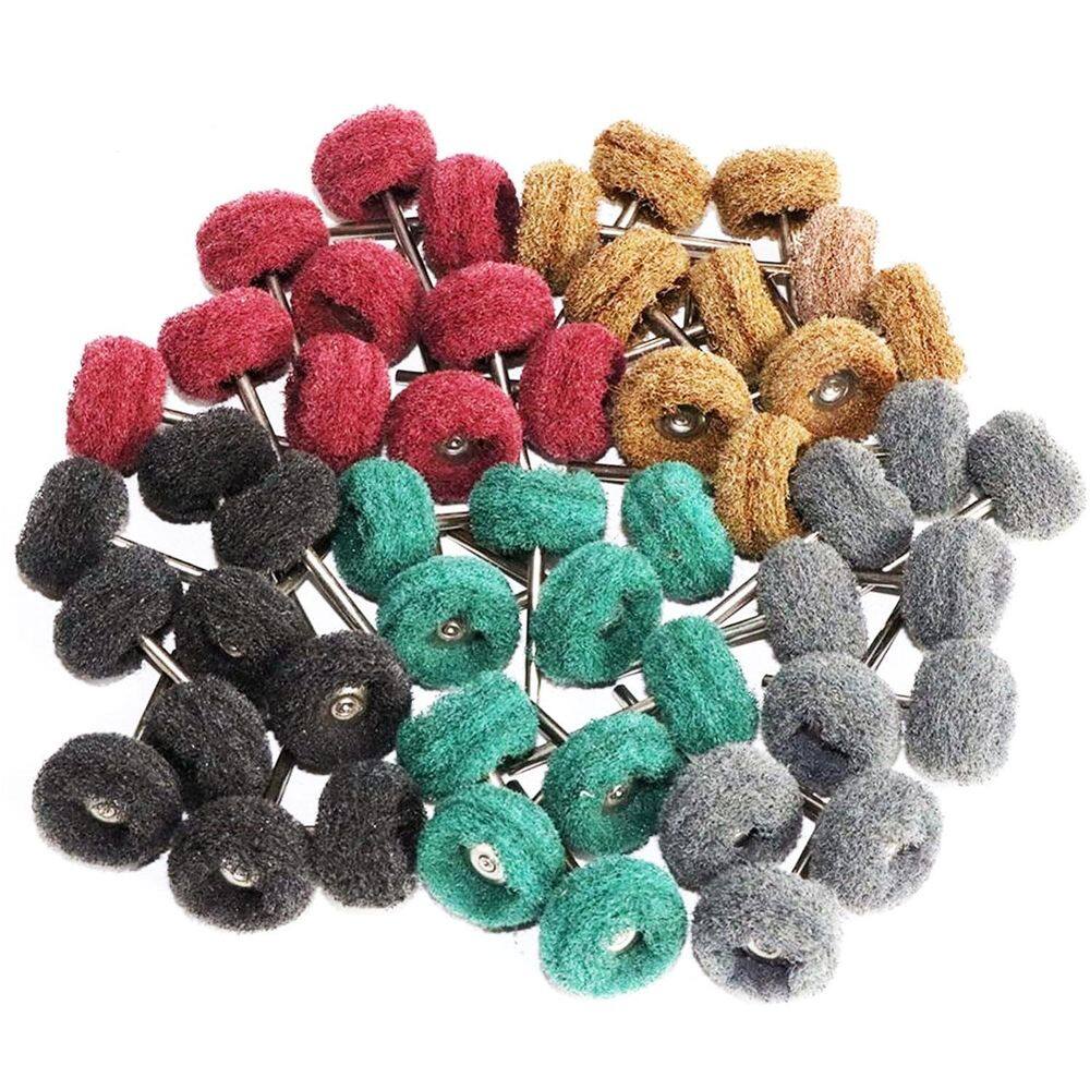 Kit 50 Escovas De Polimento Abrasivas Para Micro Retíficas