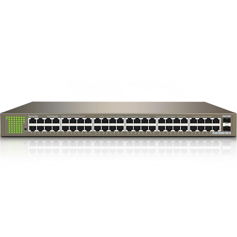 Switch Gigabit Tenda TEG1050F Ethernet não gerenciado de 48 portas