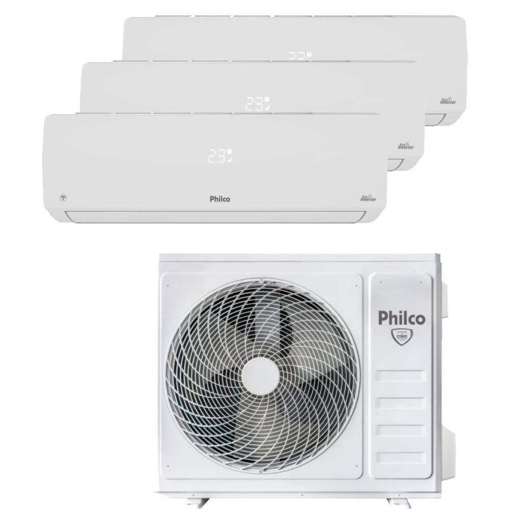 Ar Condicionado Tri Split Inverter Philco 27000 BTUs (2x9000+1x12000) Quente e Frio 220V PAC27QV