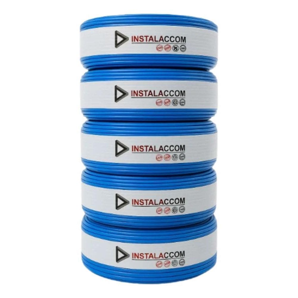 2X Fio Azul 2,5Mm Cabo Flexível Rolo Com 100 Metros Elétrico