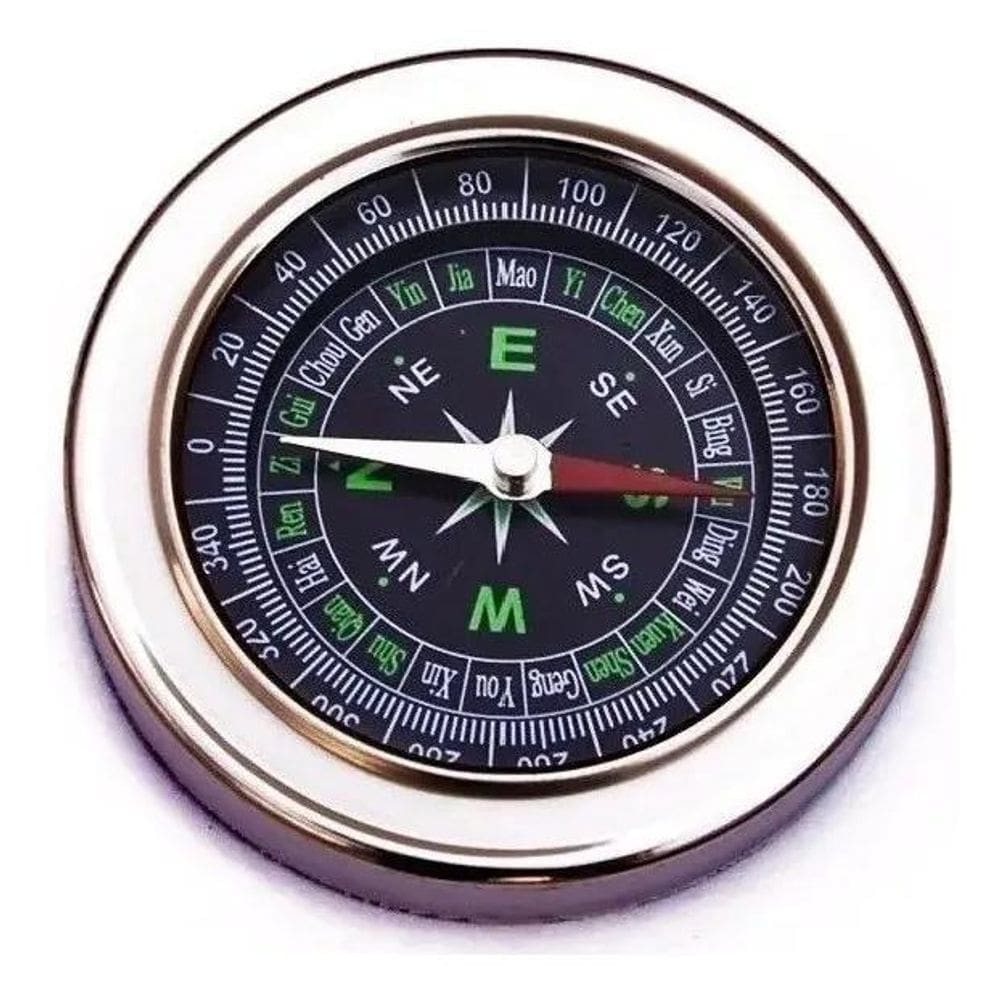 2X Bússola Profissional 7,5Cm Metal Bolso Camping Pesca Tril