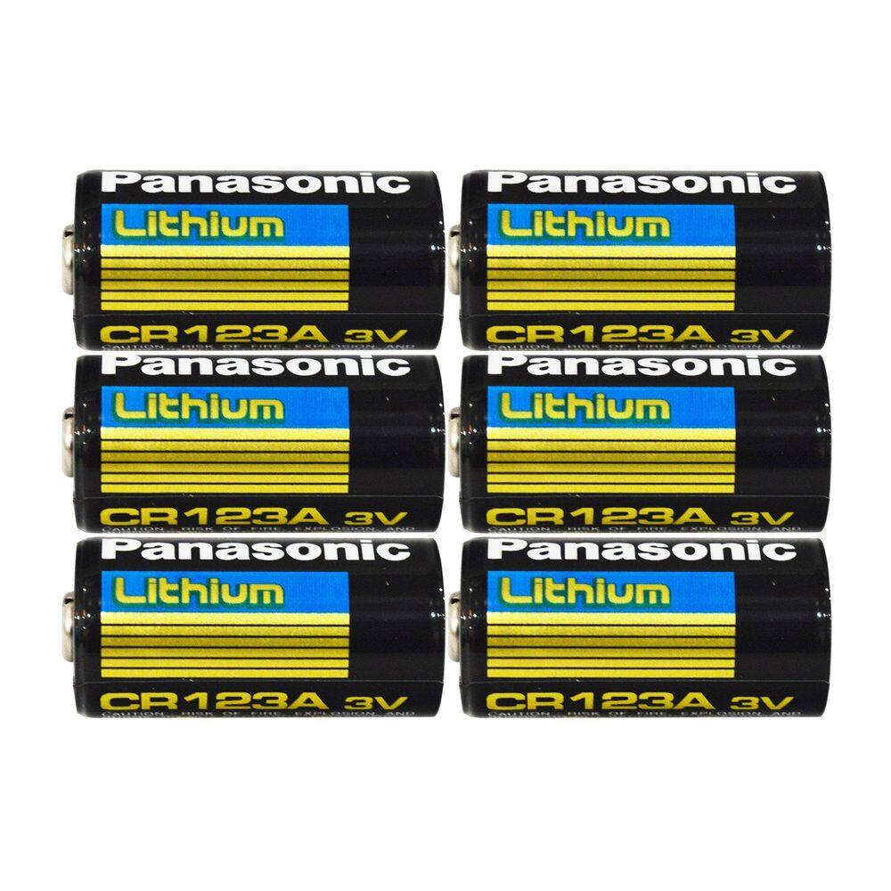 Bateria de lítio Panasonic CR123 CR123A 3V 1550mAh, pacote com 6
