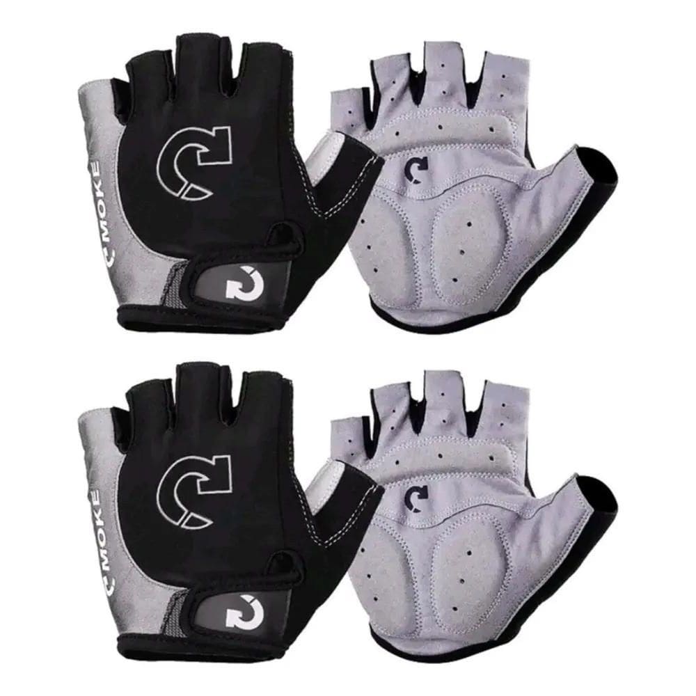2X Kit 2 Pares Luvas Ciclismo Gel Meio Dedo Bike Mtb Speed