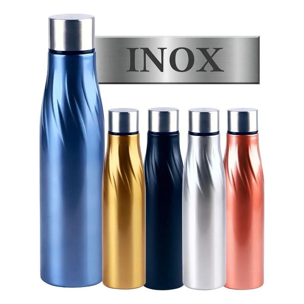 2X Garrafa Squeeze 1000Ml Inox Fitness Água Academia Verão T