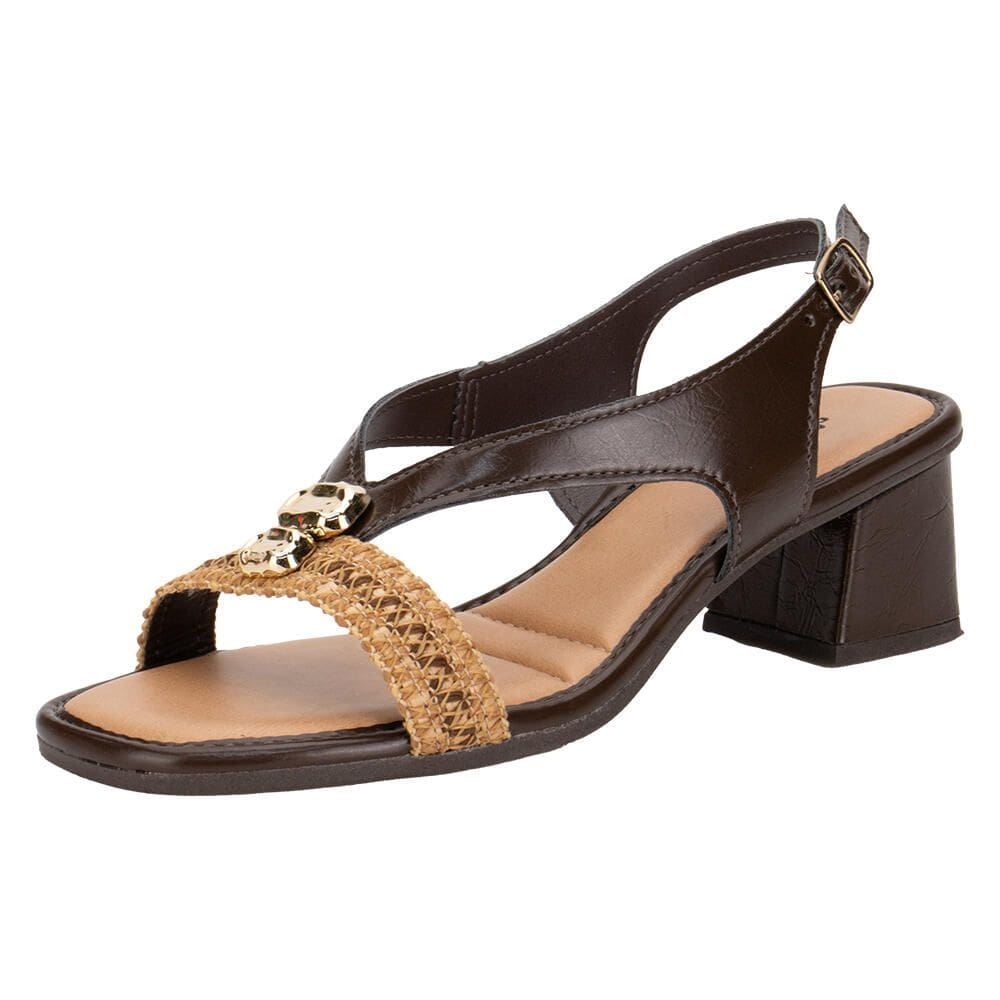 Sandália Feminina Salto Grosso Mississipi Mf722