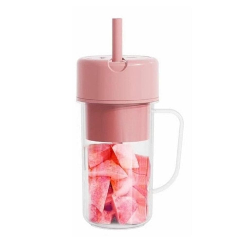 Liquidificador Mini Juicer 500ml Rosa - MinhaCazza