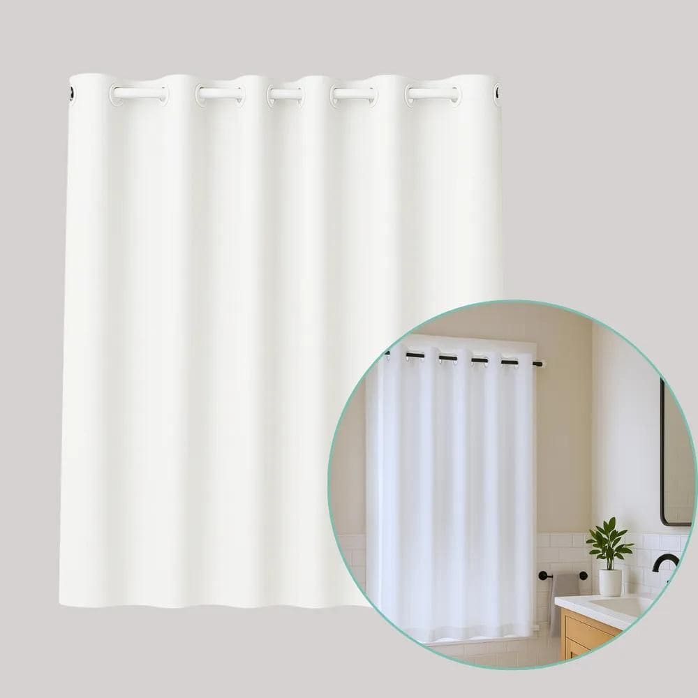 2X Cortina Janela De Banheiro Impermeável Corta Luz 1,10M X