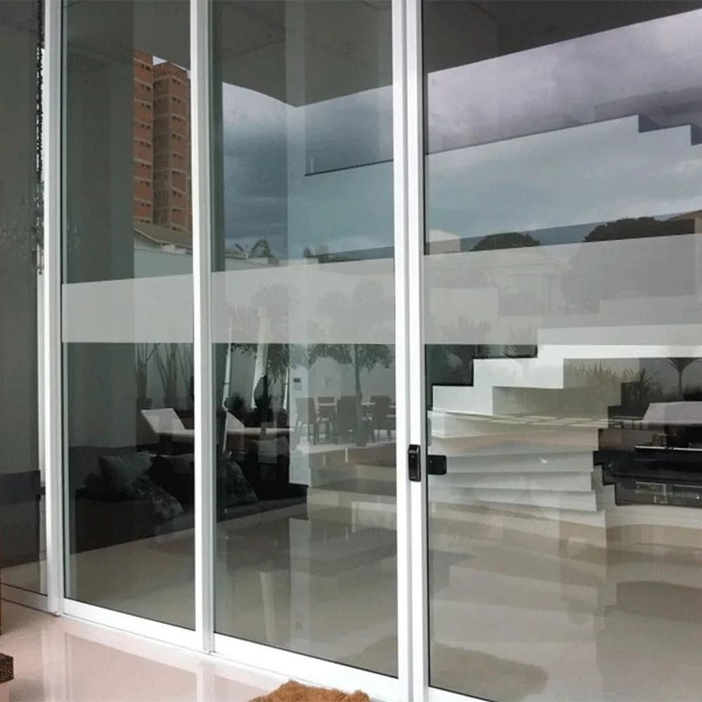 2X Faixa De Sinalização Lisa Porta Vidro Blindex / 10M X 10C