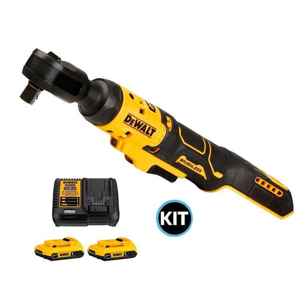 Chave Catraca 1/2 Bateria 20V Dewalt Dcf512B-B3 + Kit 2