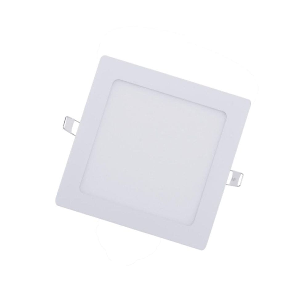 Painel Led Embutir 12W Quadrado 17X17Cm Luz Quente Bivolt