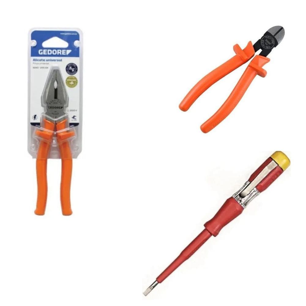 Kit Alicates Isolado + Chave Teste Gedore