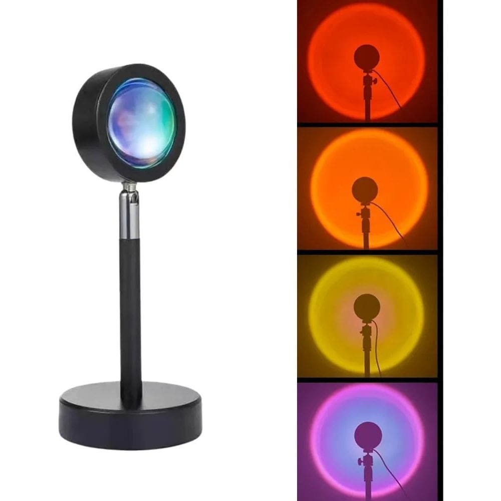 2X Luminária Led Sunset Por Do Sol Luz Noturna Lad Projetor