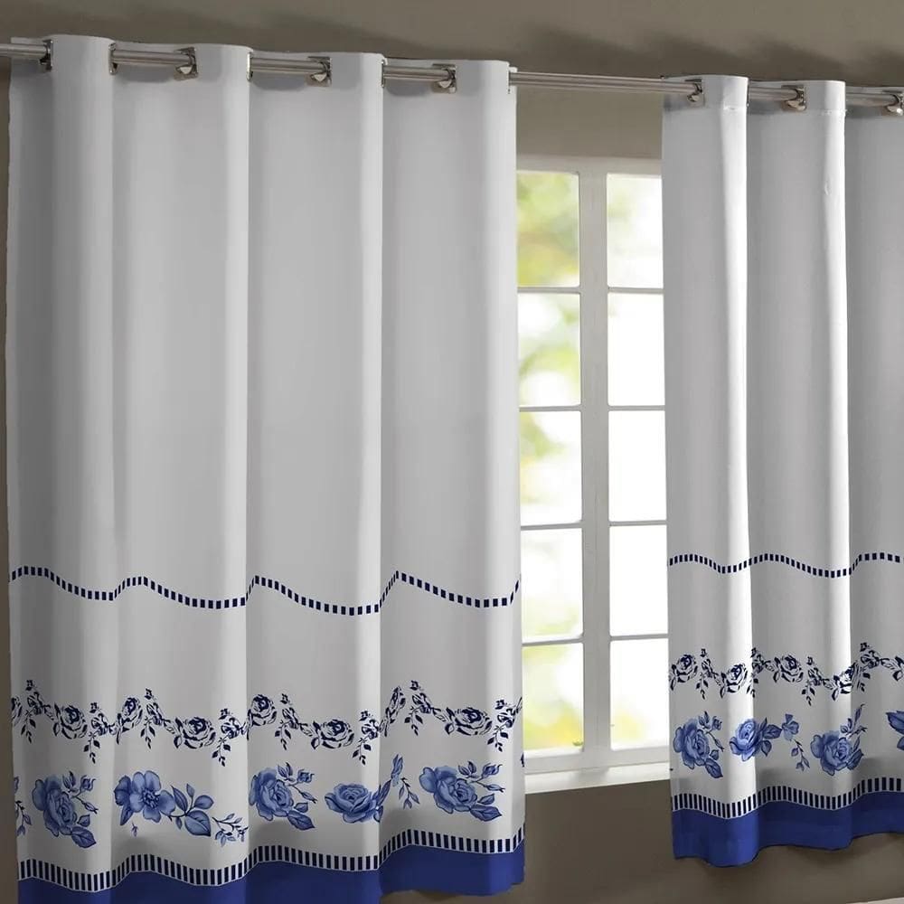 Cortina De Cozinha 3,00 X 1,50 Tecido Gorgurinho Estampada