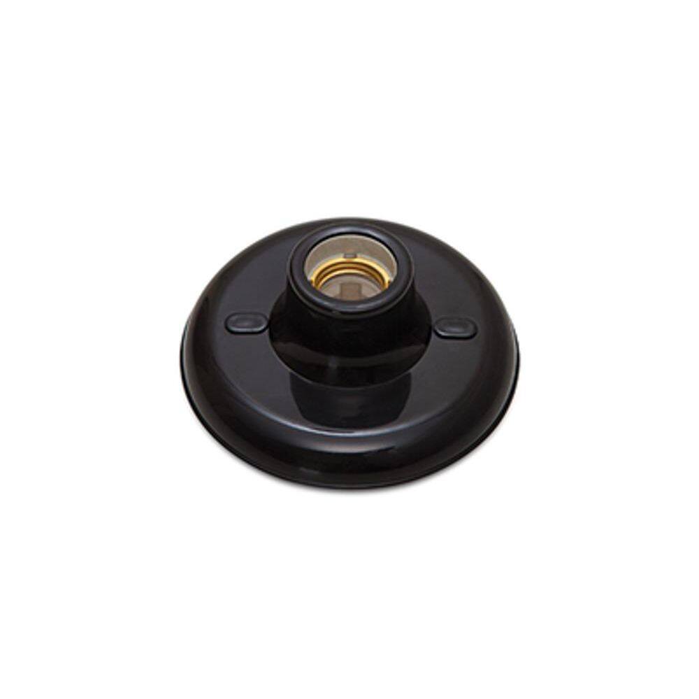 Kit 10 Plafonier Plafon E27 Porcelana 100W Bivolt Preto