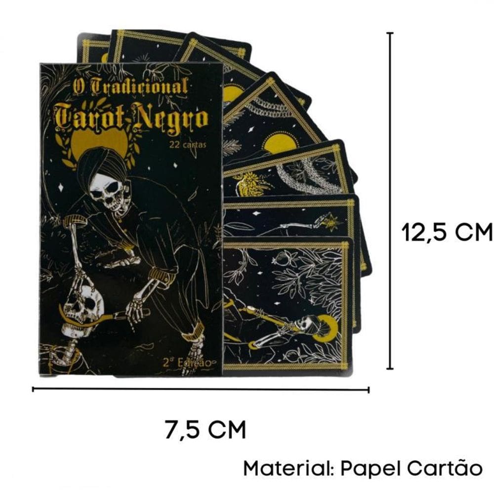 Kit  Com 6 Baralhos O Tarot Negro 22 Cartas 2 Ed