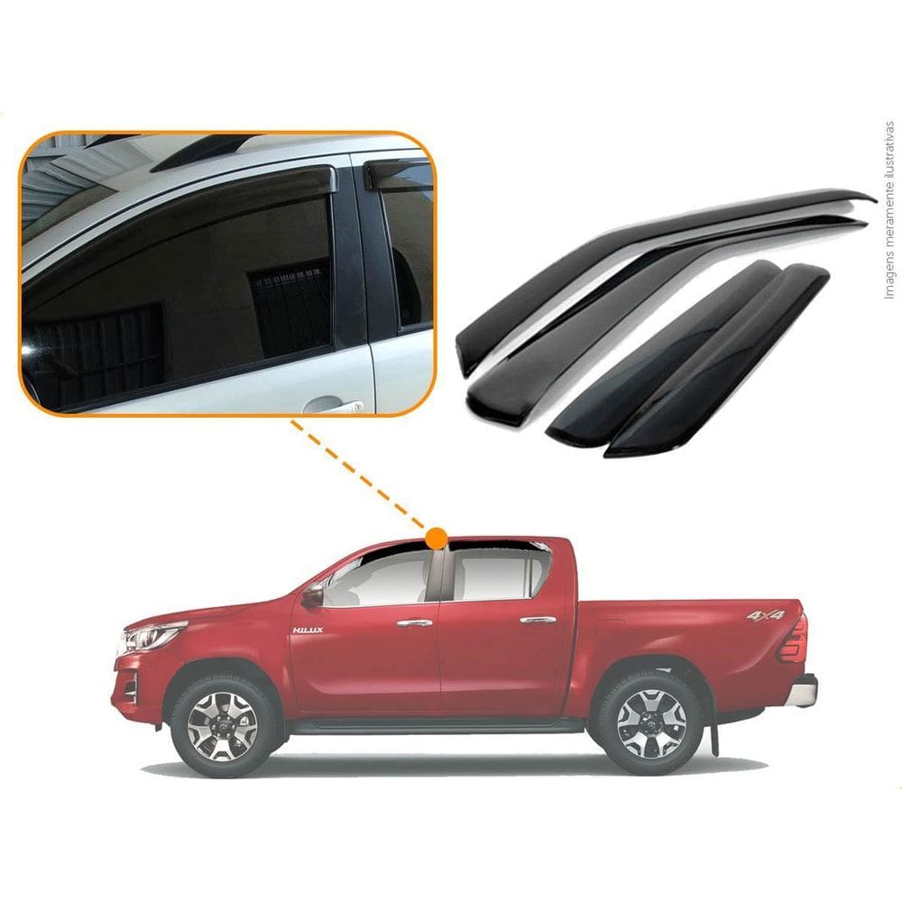 Calha De Chuva Hilux Todos 4 Portas
