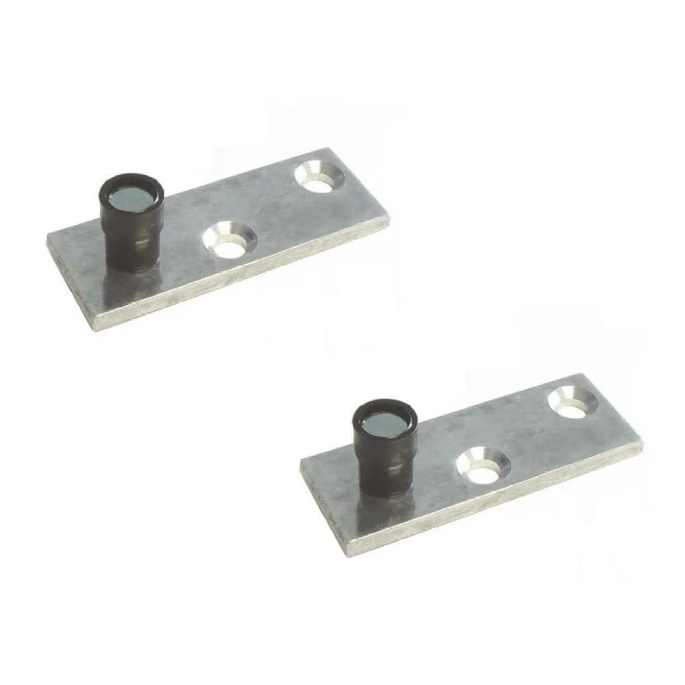 2X Pino Guia Alumínio Reto 9Mm Porta Correr Madeira Trilho 2