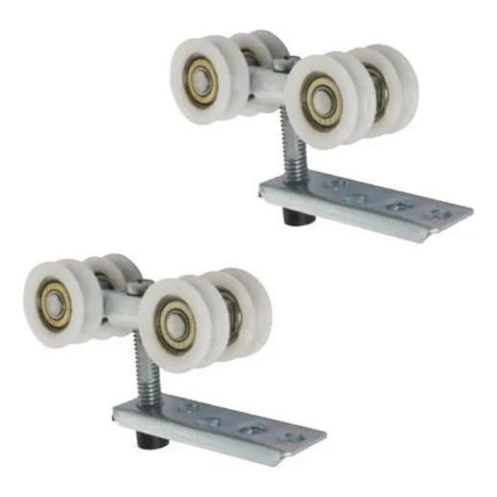 2X Roldana Concava Rodizio 4R Porta Correr Madeira 80Kg Stan