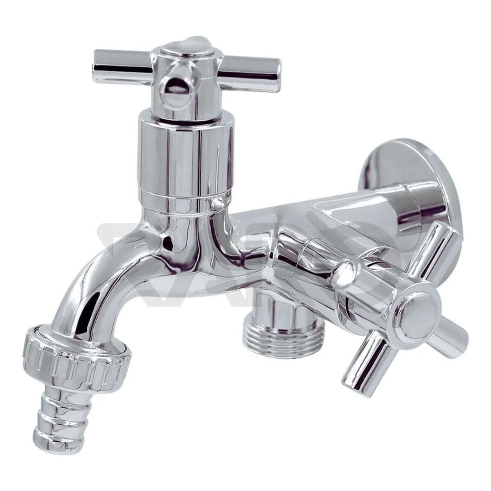 2X Torneira Máquina De Lavar Dupla Tanque 2 Saídas Multiuso