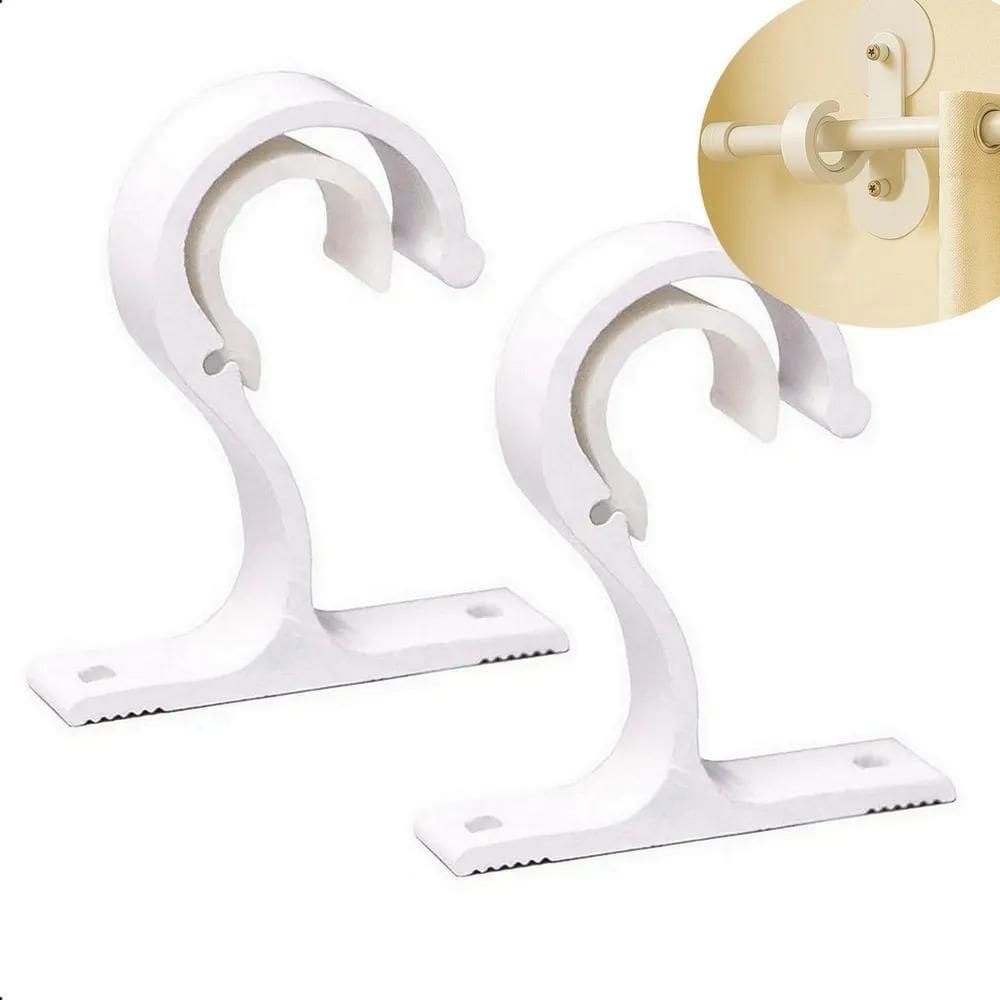 2X 2X Suportes Varão Cortina Adesivo Alumínio Resistente