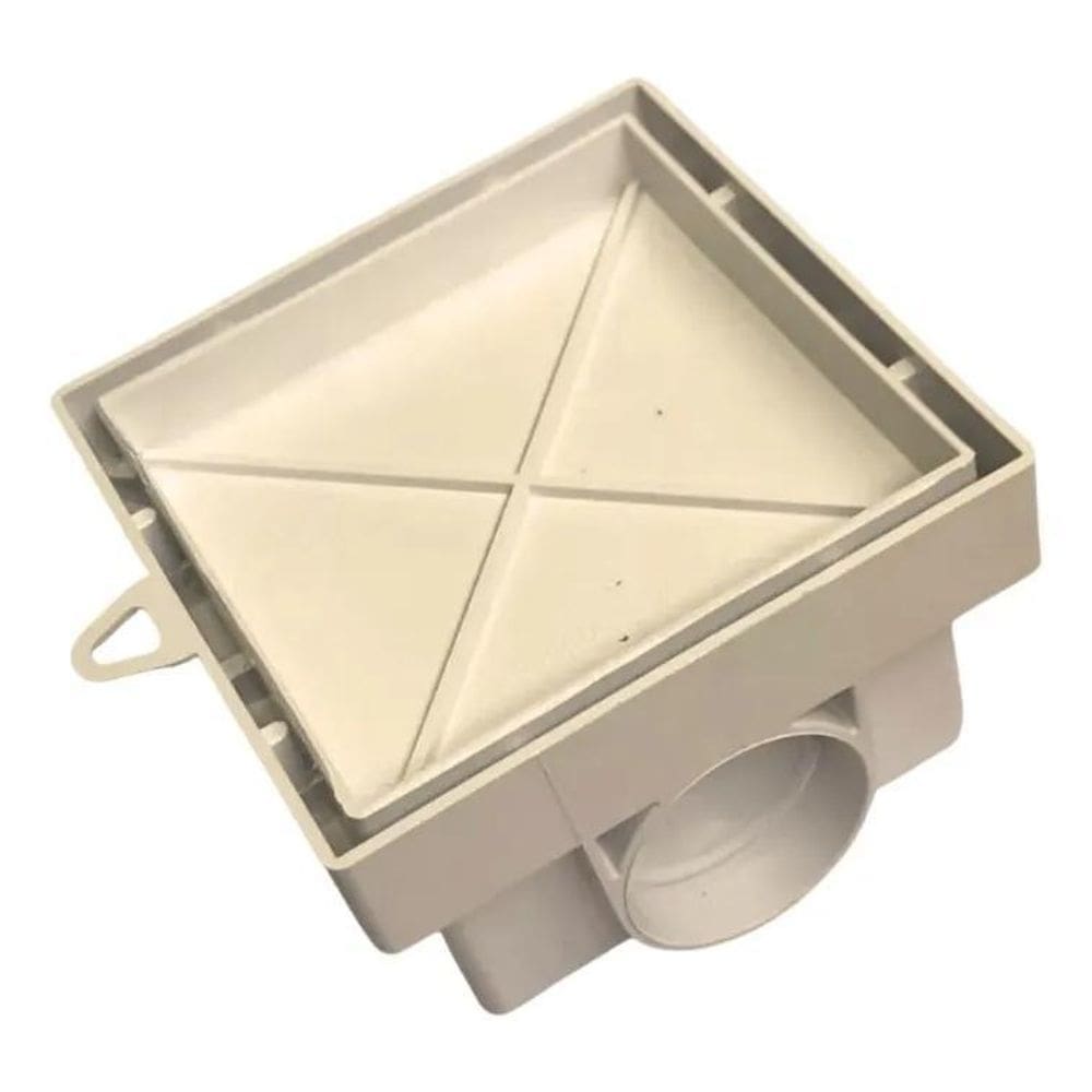 2X Ralo Sifonado Invisível 10X10 Oculto Com Saída Lateral