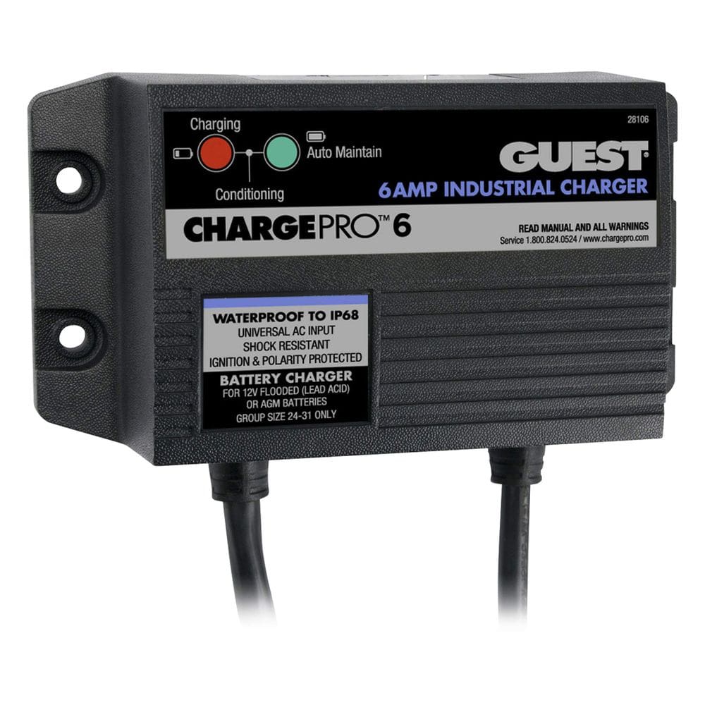 Carregador de bateria Marinco ChargePro 6A 1 Bank 12V à prova d`água