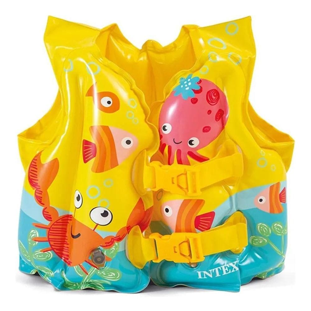 2X Colete Inflável Boia Infantil Para Bebê Criança Peixinhos