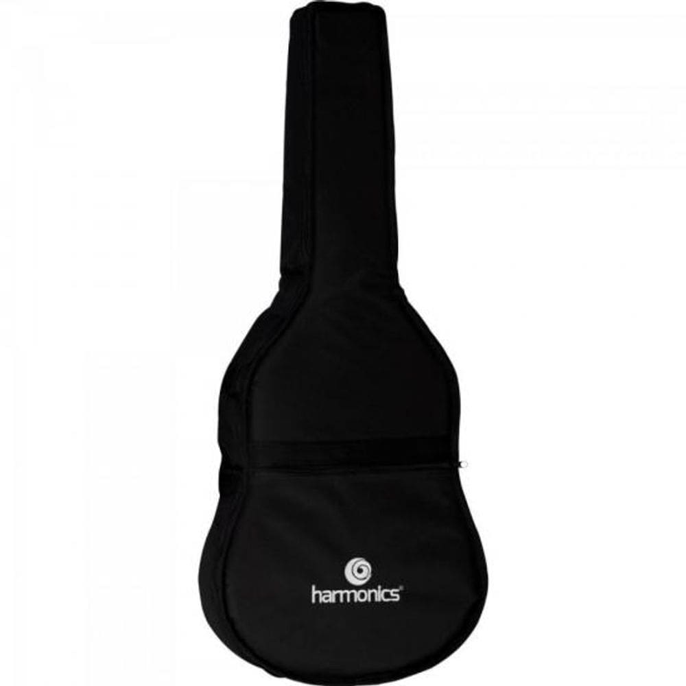 Capa Para Violão Folk Harmonics Nylon Luxo Preta