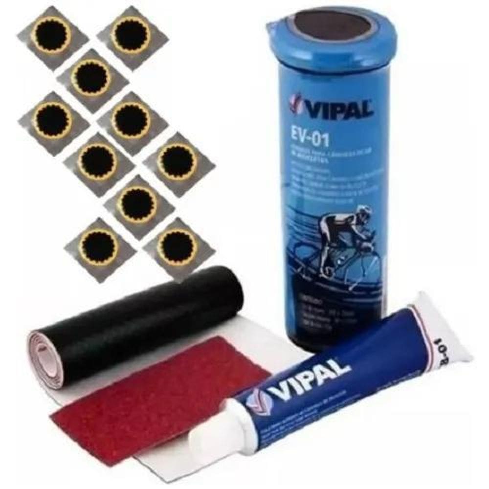 2X Kit Remendo Bike Pneu Camara De Ar +10 Reparos Estrela Vi