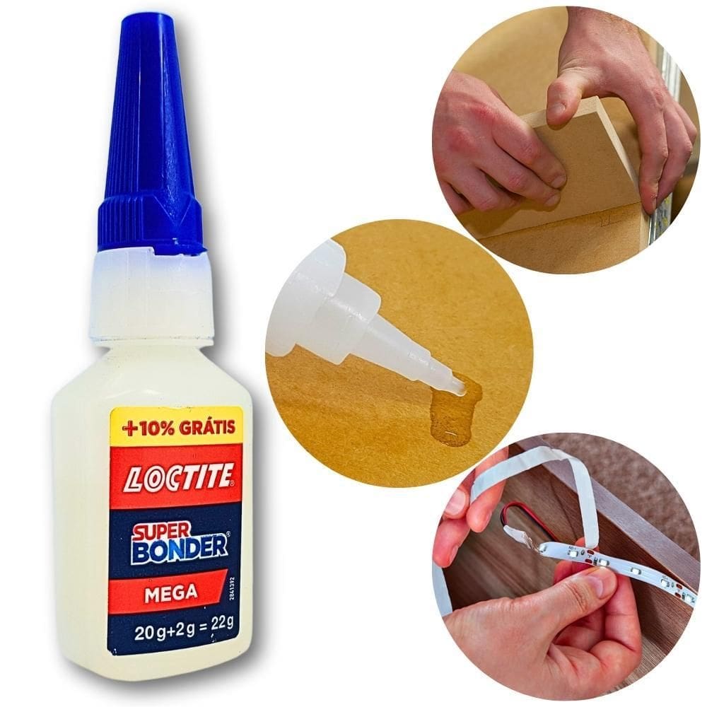 Cola Instantânea Super Bonder Mega Loctite 22G Transparente