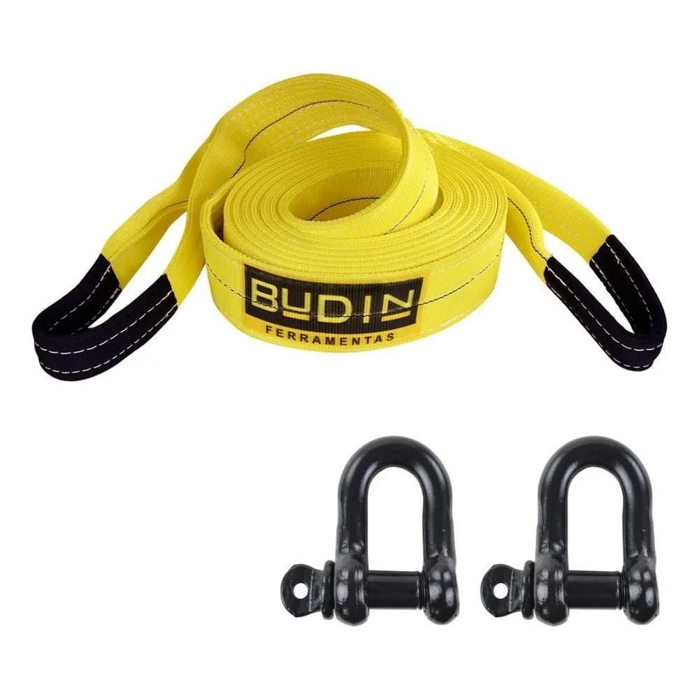2X Cinta De Reboque E Arraste Budin 10 Toneladas X 4 Metros