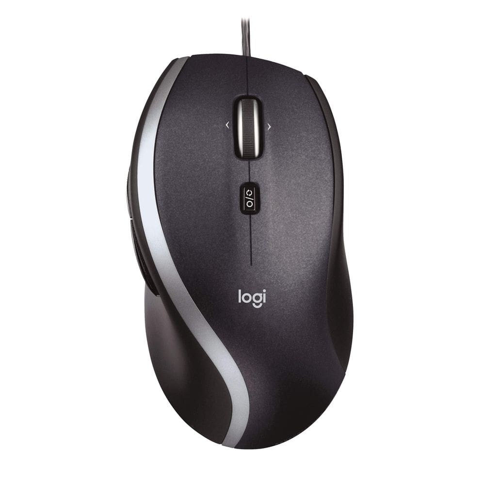 Mouse Logitech M500 com fio USB para computadores cinza escuro