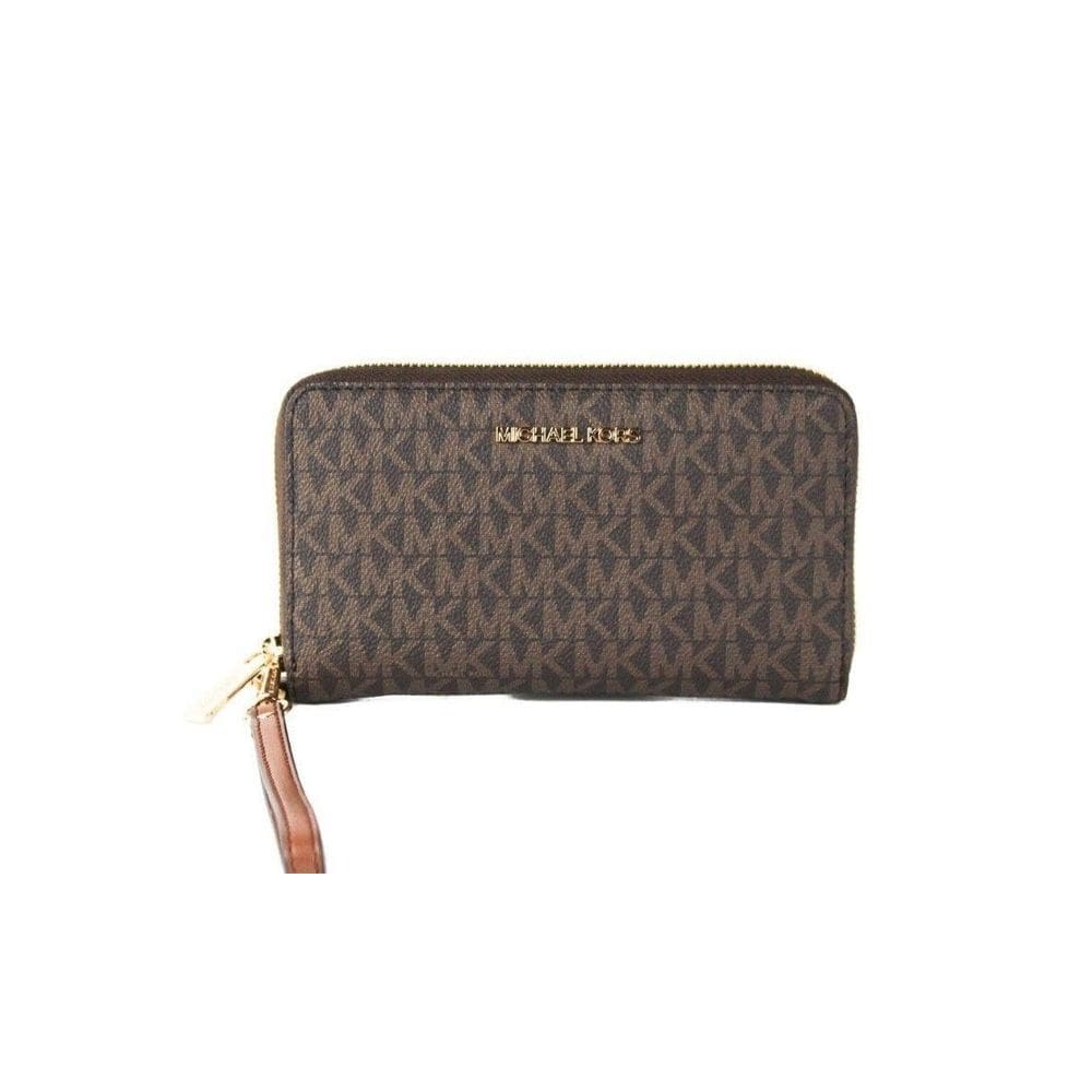 Capa de telefone Michael Kors Jet Set Travel Brown para mulheres