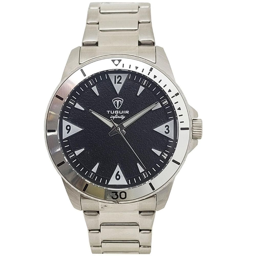 Relógio Masculino Tuguir Analógico Infinity Tgi37073 Prata E