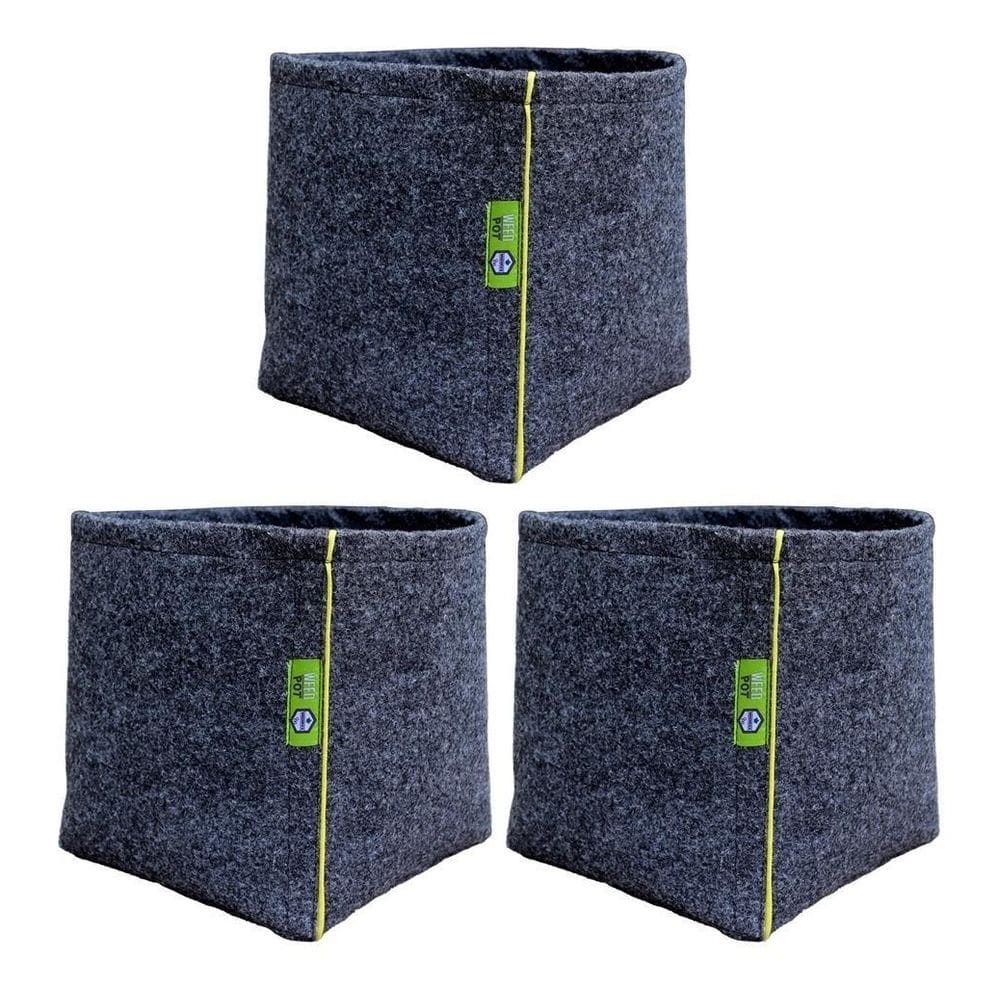 3 X Weedpot Pro Vaso Feltro Estruturado 11 L - Weedstock