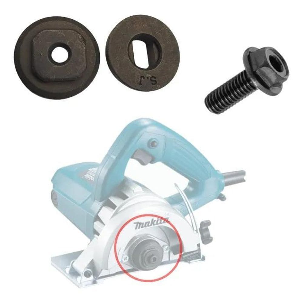 2X Parafuso + Flange Interno/Externo - Serra Mármore Makita