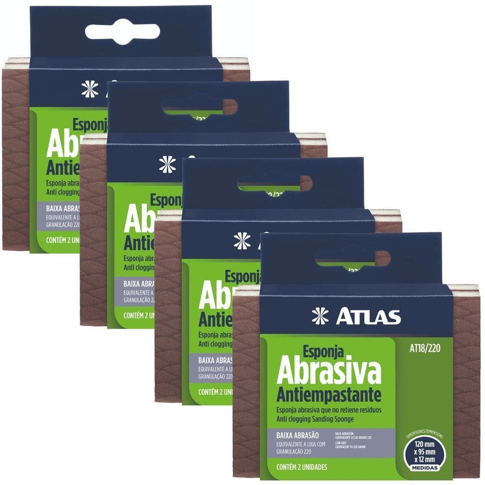 Kit 08 Esponjas Flexíveis Baixa Abrasividade Antiempastante