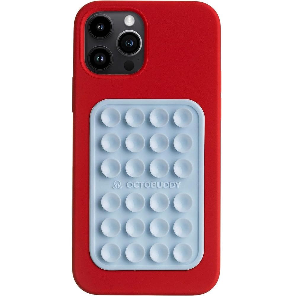 Capa de telefone de sucção de silicone com suporte adesivo OCTOBUDDY Blue