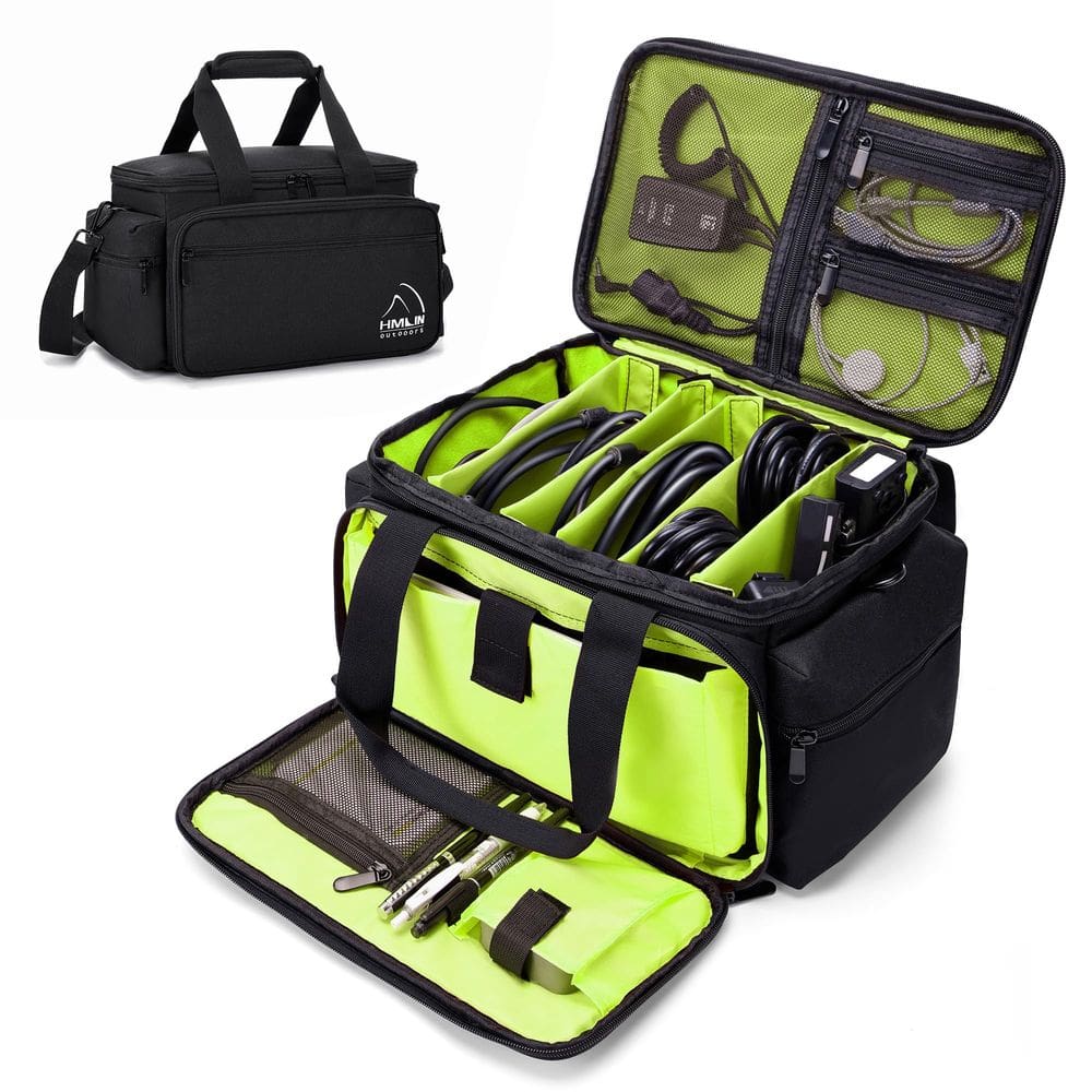 Bolsa de arquivo DJ Case HMLIN DJ Cable com divisórias verde 2024